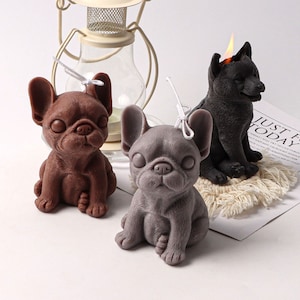French Bulldog Silicone Candle Mold-Bulldog Candle Mold-Pet Dog Candle Mold-Animal Dog Resin Mold-DIY Aromatherapy Plaster Mold
