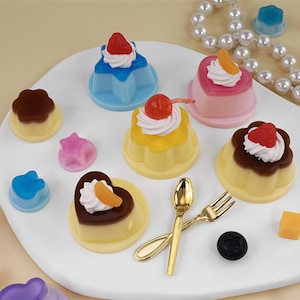Cute Pudding Silicone Mold-Jelly Pudding Resin Mold-Animal Pudding Keychain Mold-Pudding Jewelry Making Mold-Epoxy Resin Art Mold