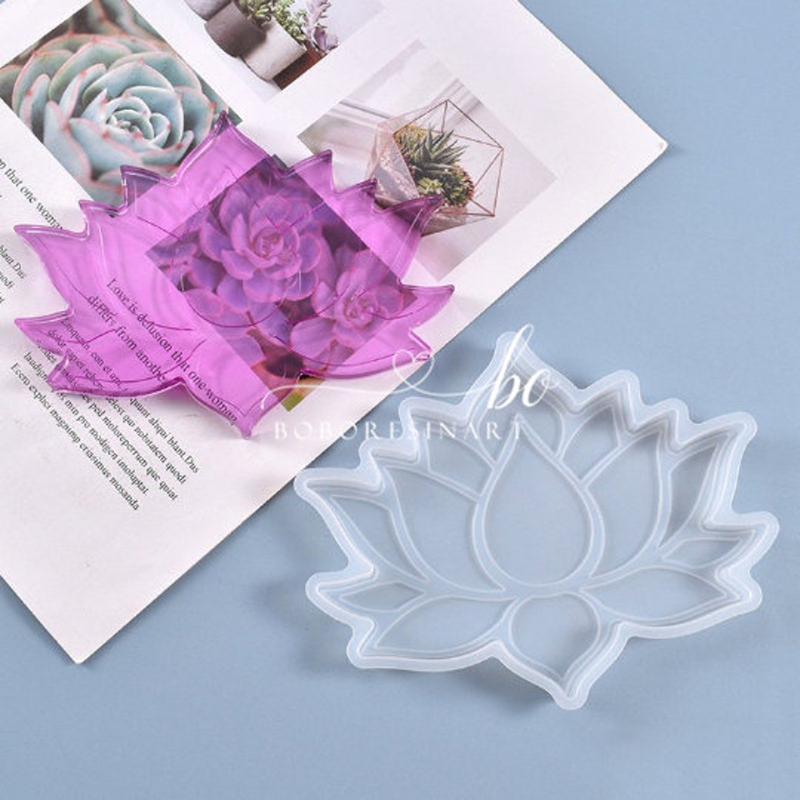 Lotus Coaster Resin MoldLotus Flower Silicone MoldCoaster Etsy
