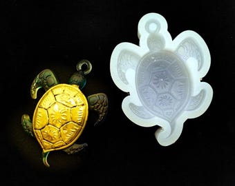 Sea Turtle Silicone Mold-Cute Turtle Resin Mold-Turtle Keychain Mold-Turtle Pendant Mold-Turtle Jewelry Making Mold-Epoxy Resin Art Mold