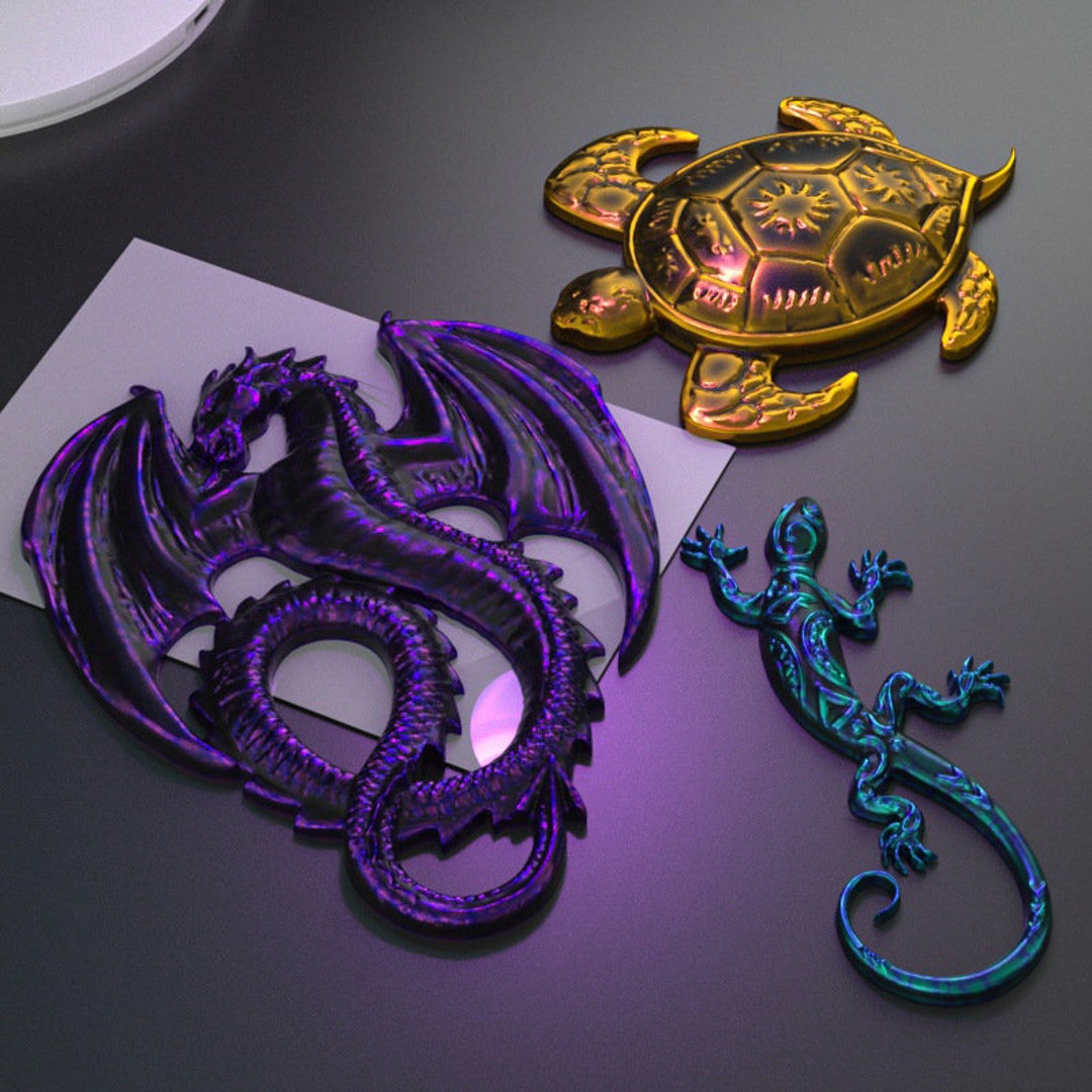 Flying Dragon, Turtle, Gecko Silicone Resin Mold