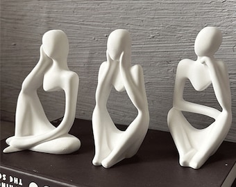 Thinker Statue Silicone Mold-Abstract Thinker Mold-Human Body Mold-Modern Thinker Concrete Mold-Jesmonite Plaster Resin Mold-Home Decor Mold