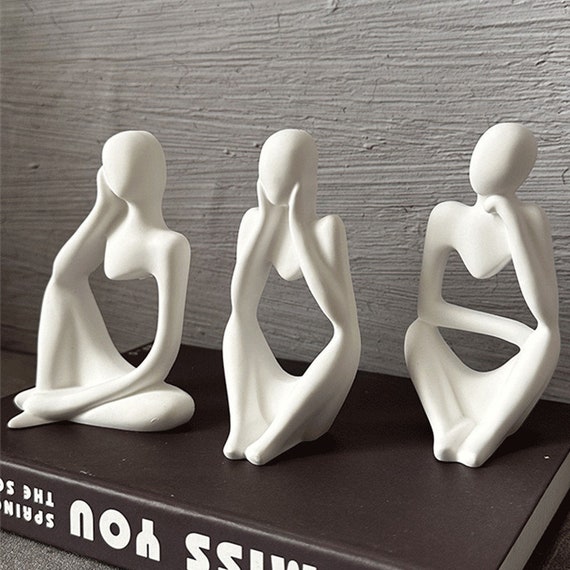Thinker Statue Silicone Mold-Abstract Thinker Mold-Human Body Mold-Modern Thinker Concrete Mold-Jesmonite Plaster Resin Mold-Home Decor Mold