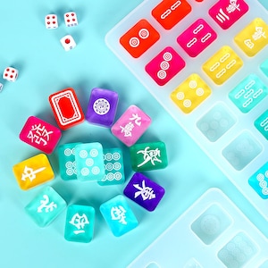 38 Mahjong Silicone Mold-Mahjong Tiles Resin Mold-Lucky Mahjong Keychain Mold-Mahjong Pendant Making Mold-Mahjong Game Mold-Epoxy Resin Mold