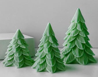 Christmas Tree Silicone Mold-Christmas Tree Candle Mold-Christmas Ornaments Candle Mold-Concrete Cement Decor Mold-Aromatherapy Plaster Mold