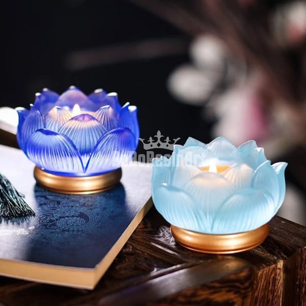 Lotus Tea Light Holder Mold-Lotus Candle Holder Resin Mold-Tealight Holder Silicone Mold-Candlestick Holder Mold-Jewelry Trinket Box Mold