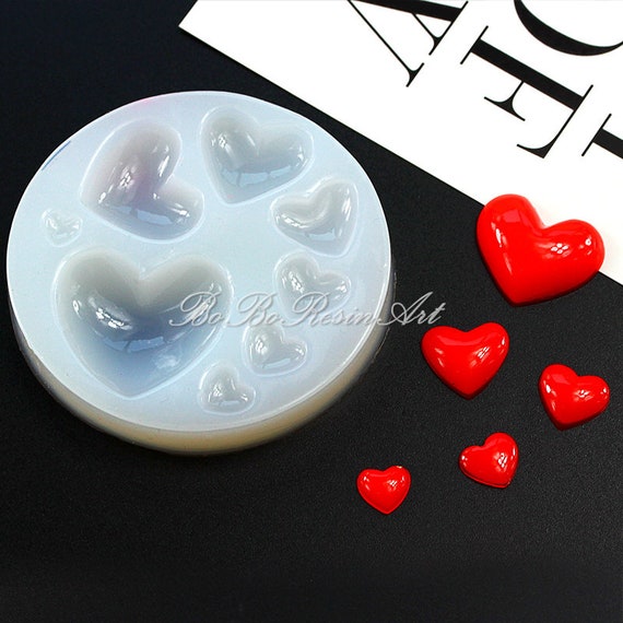 3D Love Heart Silicone Mold DIY Jewelry Making Tool UV Epoxy Resin Molds  Crafts