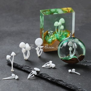 3D Miniature Mushroom Resin Filler-Craft Resin Filling Model-Silicone Mold Filler-Mushroom Micro Landscape Decor-Jewelry Making Supplies