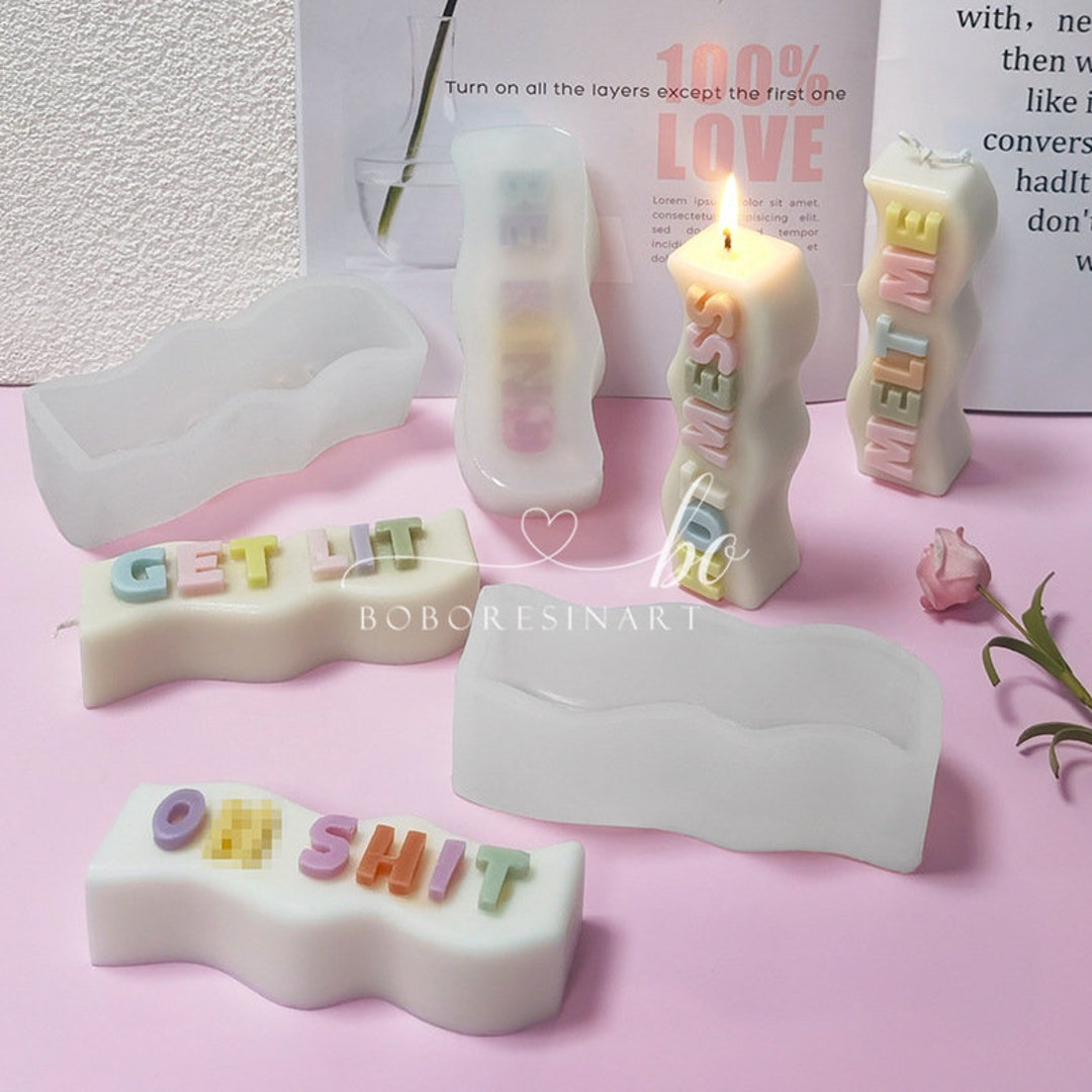 Swear Words Candle Moldbad Words Letter Candle Moldslogan Wave Candle Mold3d Letter Candle