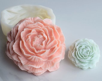Large Peony Silicone Mold-Peony Flower Candle Mold-Flower Concrete Mold-Handmade Soap Mold-Epoxy Resin Art Mold-Jesmonite Plaster Decor Mold