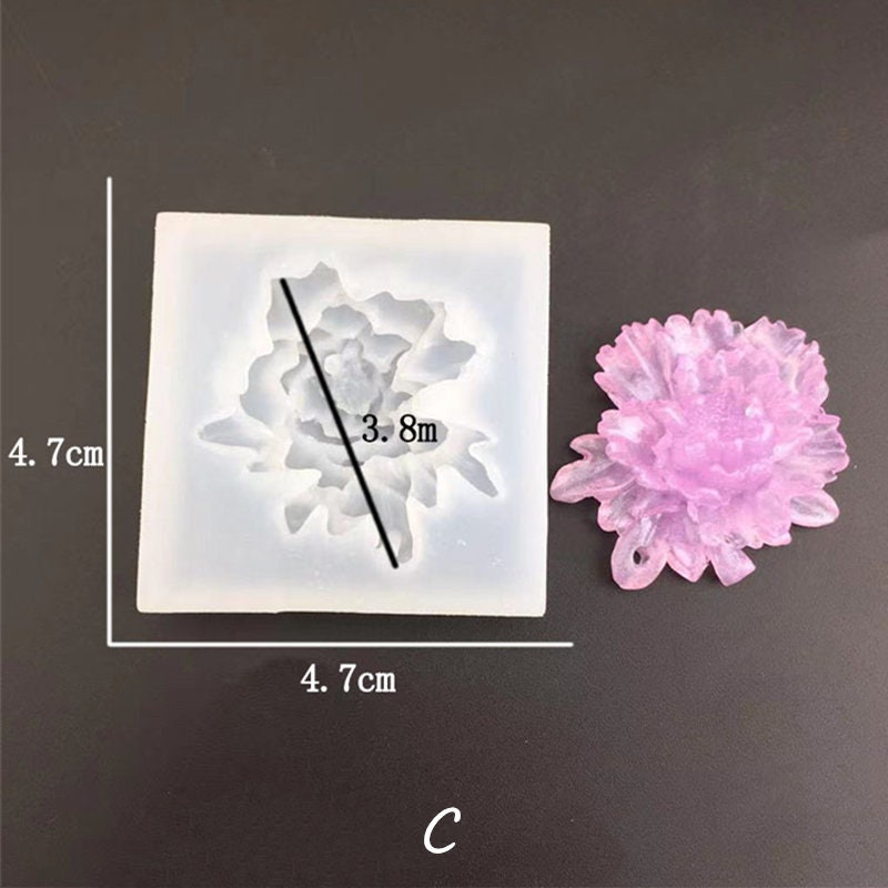 Beautiful Flower Silicone Moldflower Resin Moldrose Flower Etsy