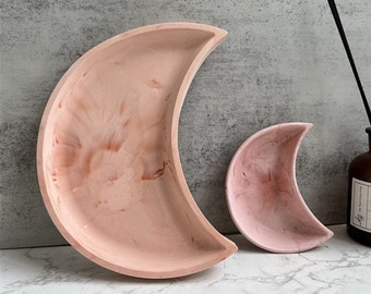 Moon Tray Silicone Mold-Crescent Moon Resin Mold-Moon Trinket Dish Mold-Concrete Moon Tray Mold-Cement Jesmonite Tray Mold-Home Decor Mold
