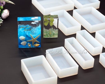 Geometric Cube Silicone Mold-Square Rectangle Resin Mold-Dried Flower Square Rectangle Mold-Epoxy Resin Art Mold-Micro Landscape Decor Mold