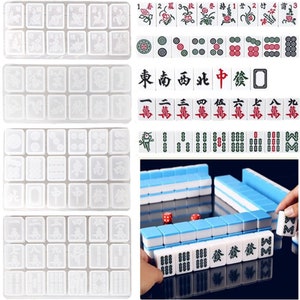 38 42 46 Mahjong Piece Silicone Mold-Mahjong Resin Mold-Mahjong Game Set Mold-Luck Mahjong Candle Mold-Good Fortune Candle Mold-Gift for Her