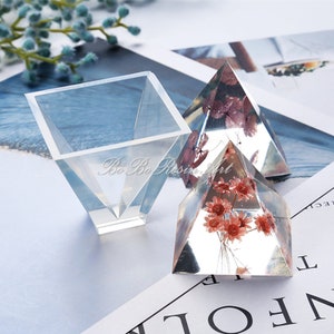 Geometric Pyramid Silicone Mold-Pyramid Resin Mold-Orgone Pyramid Mold-Orgonite Pyramid Mold-Pyramid Dried Flower Specimen Resin Mold