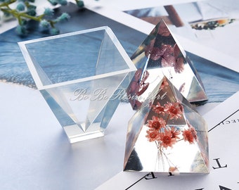 Geometric Pyramid Silicone Mold-Pyramid Resin Mold-Orgone Pyramid Mold-Orgonite Pyramid Mold-Pyramid Dried Flower Specimen Resin Mold