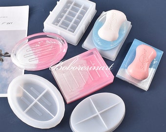 Soap Dish Silicone Mold-Soap Storage Box Mold-Bathroom Soap Box Mold-Soap Bar Box Mold-Oval Soap Holder Mold-Cement Jesmonite Resin Mold