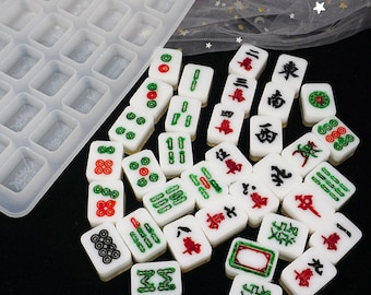 Miniature Mahjong Silicone Mold-Mahjong Tiles Resin Mold-Mahjong Keychain Pendant Mold-Mahjong Jewelry Making Mold-Epoxy Resin Art Mold
