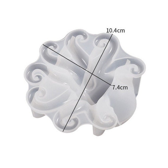 Silikonform Oktopus Für Epoxidharz – Große Gießform 24x21,5 Cm, Flexibel & Transparent
