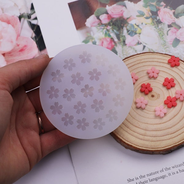 Miniature Cherry Blossom Silicone Mold-Cherry Blossom Fondant Chocolate Mold-Soy Wax Candle Mold-Polymer Clay Mold-Epoxy Resin Mold