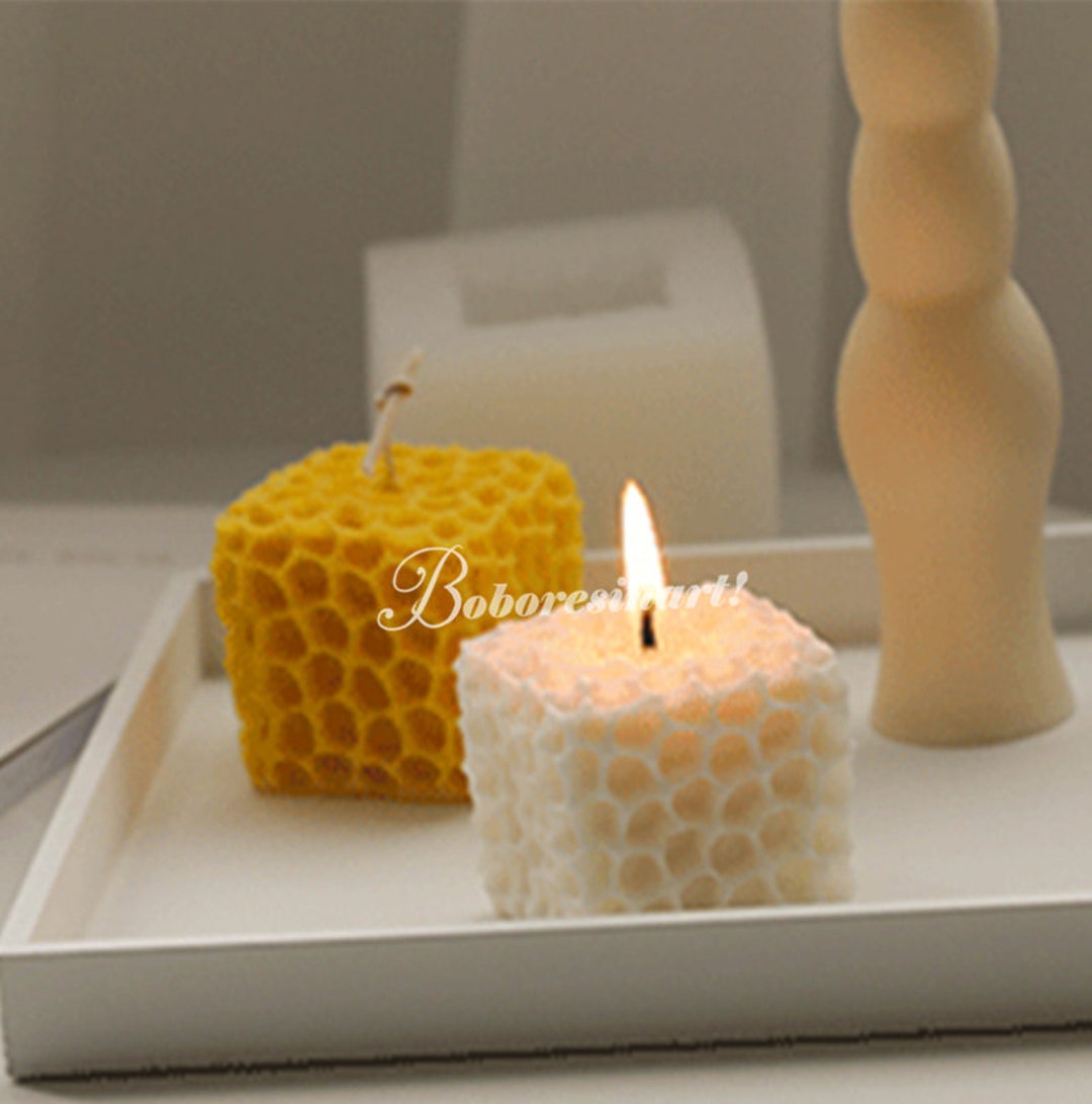 Cube Honeycomb Scented Candle Plaster Silicone Mold Food Grade