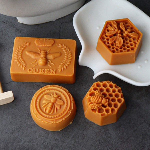 Honeycomb Soap Silicone Mold-Honey Bee Soap Mold-Queen Bee Soap Mold-Honeycomb Bee Candle Mold-Beeswax Candle Mold-Handmade Soap Mold