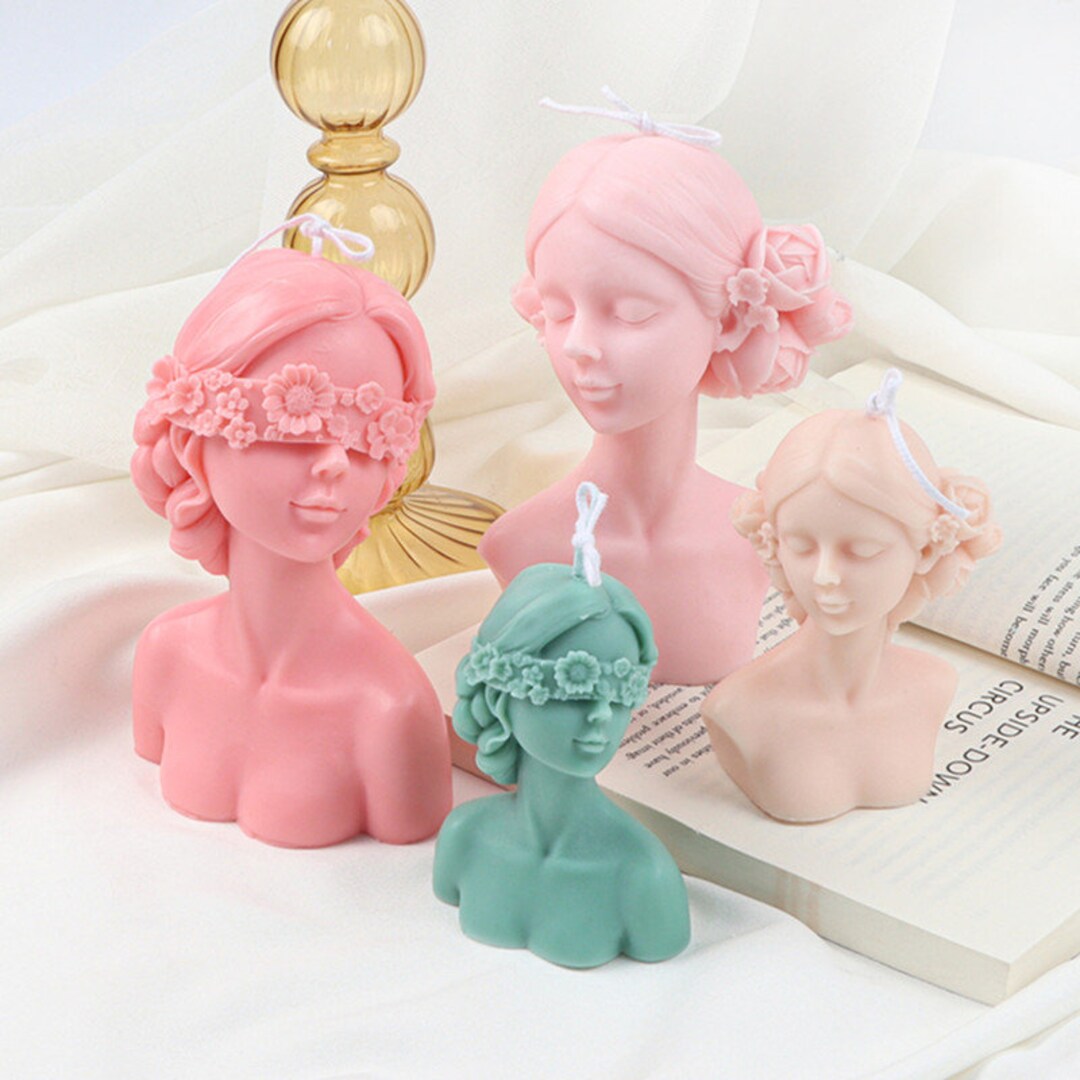 Unique Candle Molds Cartoon Little Girls Doll Cute Portrait Silicone Mold  Portrait Silicone Mold Cartoon Little Girls Doll Girl Shape Portrait Candle  Mold sturdy