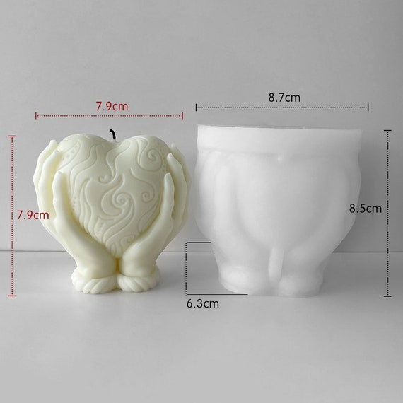 Stampo In Silicone A Forma Di Cuore Per Candele E Cioccolato - Stampo Fai Da Te Per Sapone E Ghiaccio - Ideale Natale