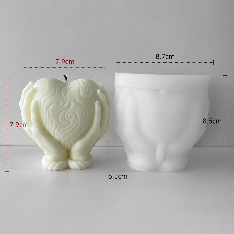 Silikonform 4 Größe Love Herz Silikonformen, Kerzenform, Herz Dekoration Für Haus, Raysin Gips