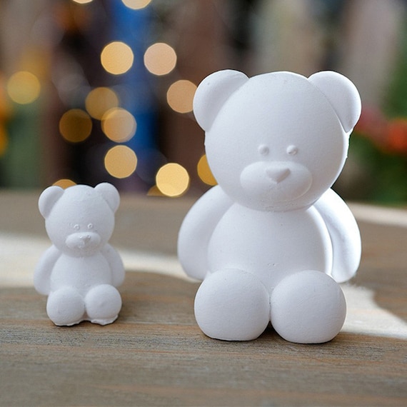 2 Pack Bear Mold 2 Pack Different Bear Mold Bear Candle Mold Resin Casting  Mold Soap Making Molds Silicone Mold For Candle Home Decorate Mold Candle M