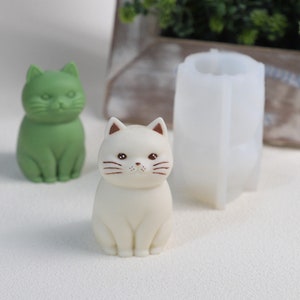 Fat Cat Silicone Mold-Sitting Cat Candle Mold-Nordic Cat Candle Mold-Animal Cat Soap Mold-Jesmonite Plaster Art Mold-Home Decor Mold