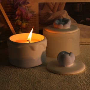 Round Candle Jar Silicone Mold-Flower Storage Box Mold-Candle Cup Mold-Concrete Candle Vessel Mold-Cement Jesmonite Mold-Epoxy Resin Mold