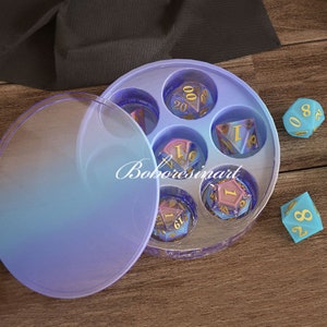 Large DND Dice Resin Silicone Mold-RPG Dice Set Mold-Polyhedral Dice Mold-7 Sharp Edge Dice Mold-Dungeons and Dragons Dice Set Mold