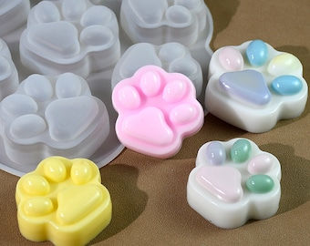 Cat Paw Resin Silicone Mold-Cute Cat Paw Keychain Mold-Animal Paw Print Pendant Mold-Cat Claw Candle Mold-Aromatherapy Candle Soap Mold