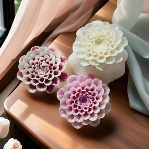 3D Dahlia Candle Silicone Mold-Natural Dahlia Candle Mold-Blooming Flower Candle Mold-Autumn Flower Resin Mold-DIY Aromatherapy Plaster Mold