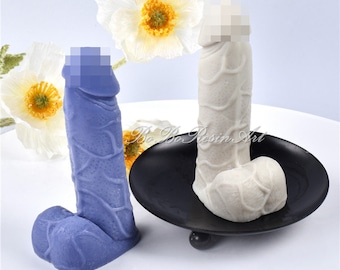 Molde de silicona para velas con forma de pene en 3D, molde para velas con forma de pene, molde para fondant con forma de pene con temática de adultos, molde para decoración de tartas de chocolate, molde para velas de pilar perfumadas