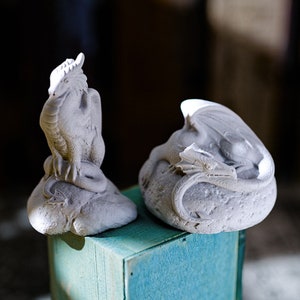2 Styles Dragon Silicone Mold-Flying Dragon Resin Mold-Sleeping Dragon Candle Mold-Concrete Dragon Statue Mold-Cement Jesmonite Decor Mold