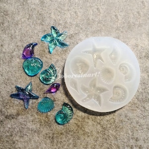 Shiny Shell Silicone Mold-Sea Shell Conch Resin Mold-Seashell Jewelry Mold-Silicone Shell Mold-Jewelry Charm Mold-Epoxy Resin Art Mold