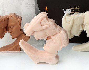 Liebhaber Statue Kerze Silikonform-Nordic Kuss Figur Kerzenform-Paar Kuss Skulptur Kerzenform-Valentinsgruß Kerzenform-Aroma Kerzenform