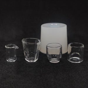 4 Styles Miniature Cup Silicone Mold-Glass Cup Resin Mold-Miniature Dollhouse Cup Mold-Shop Kitchen Mold-Food Play Mold-UV Resin Art Mold