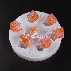 DND Dice Set Silicone Mold-Polyhedral Dice Resin Mold-RPG Dice Mold-7 Sharp Edge Dice Mold-Dungeons and Dragons Dice Mold-Epoxy Resin Mold