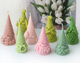 2 Pièces Moule Silicone 3D Gnome Père Noël - Moules Résine Époxy Bougies Savon Artisanat