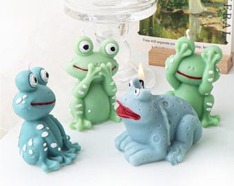 Forma silikonowa w kształcie żaby zwierzęcej - forma na świecę Happy Frog - forma na świecę Toad Frog - forma na żywicę w kształcie żaby drzewnej - forma na figurkę żaby - forma gipsowa do aromaterapii DIY