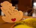 Personalized Wooden Mommy Rolling Bear family Puzzle, Gift for mommy and Unique family puzzle, Baby cuddle Bear gift for Granny, new borns