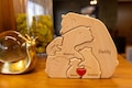 Personalized Wooden Bear Family Puzzle, Baby puzzle, Family Name, Gift for Dad, and Unique Home Decor, Gift for Parents, Gift for Mum
