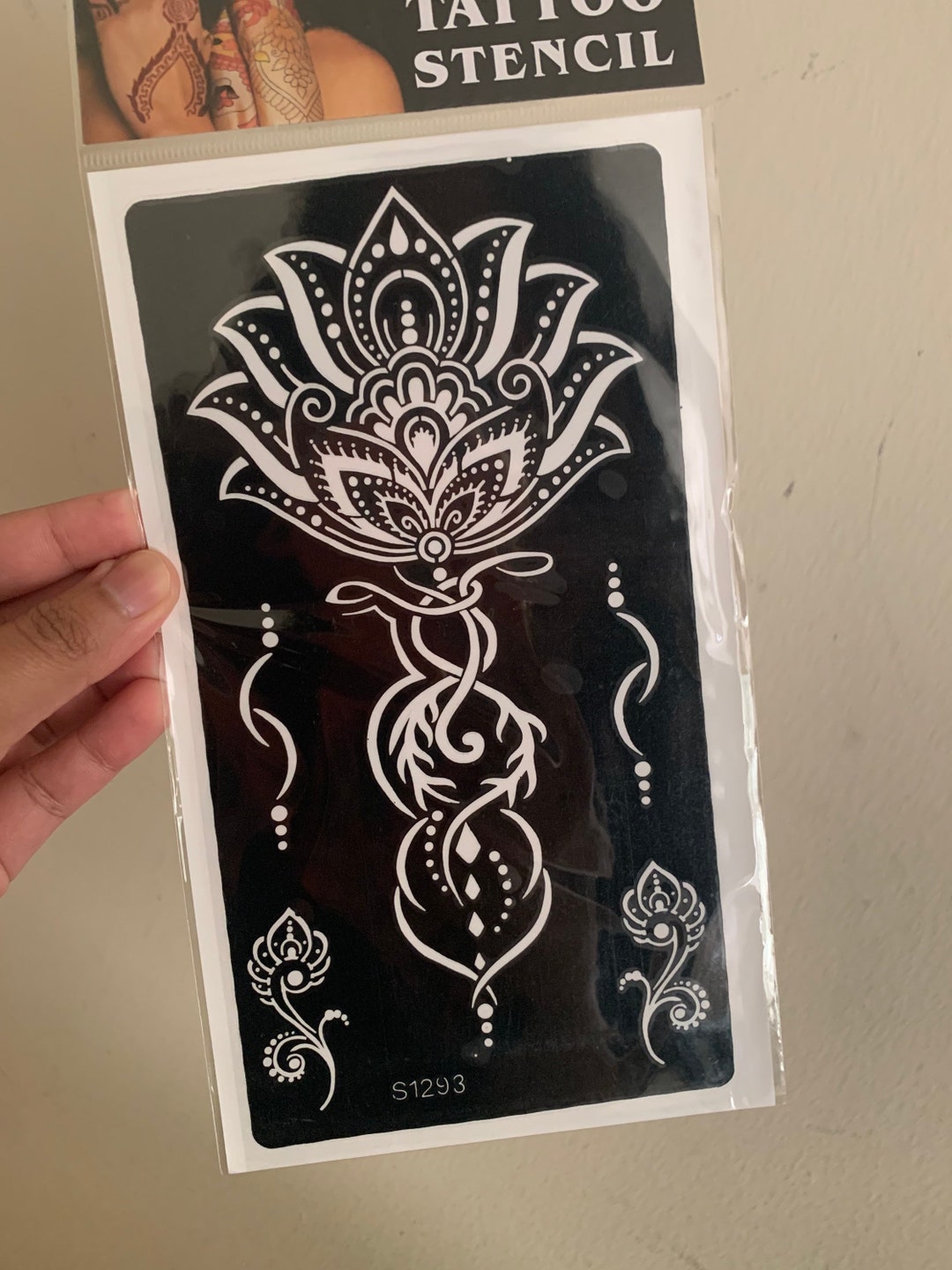 Reusable Henna Stencil. Lotus Easy Mehendi Design. Single Hand - Etsy