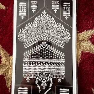 Henna stencil. Intricate palm and fingers design. Easymehendi design. Single hand mehndi design