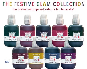 FESTIVE GLAM COLLECTION Bright Colour Pigments- Hand-blended for Jesmonite® AC100, AC300, AC730, plaster & gypsum based eco-resin, cement