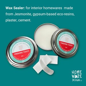 Finishing Touch 100% Natural Coconut Oil & Soy Wax Sealer. Protect your interior Jesmonite® or plaster/gypsum eco-resin home decor products image 2