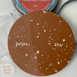 Finishing Touch 100% Natural Coconut Oil & Soy Wax Sealer. Protect your interior Jesmonite® or plaster/gypsum eco-resin home decor products image 7